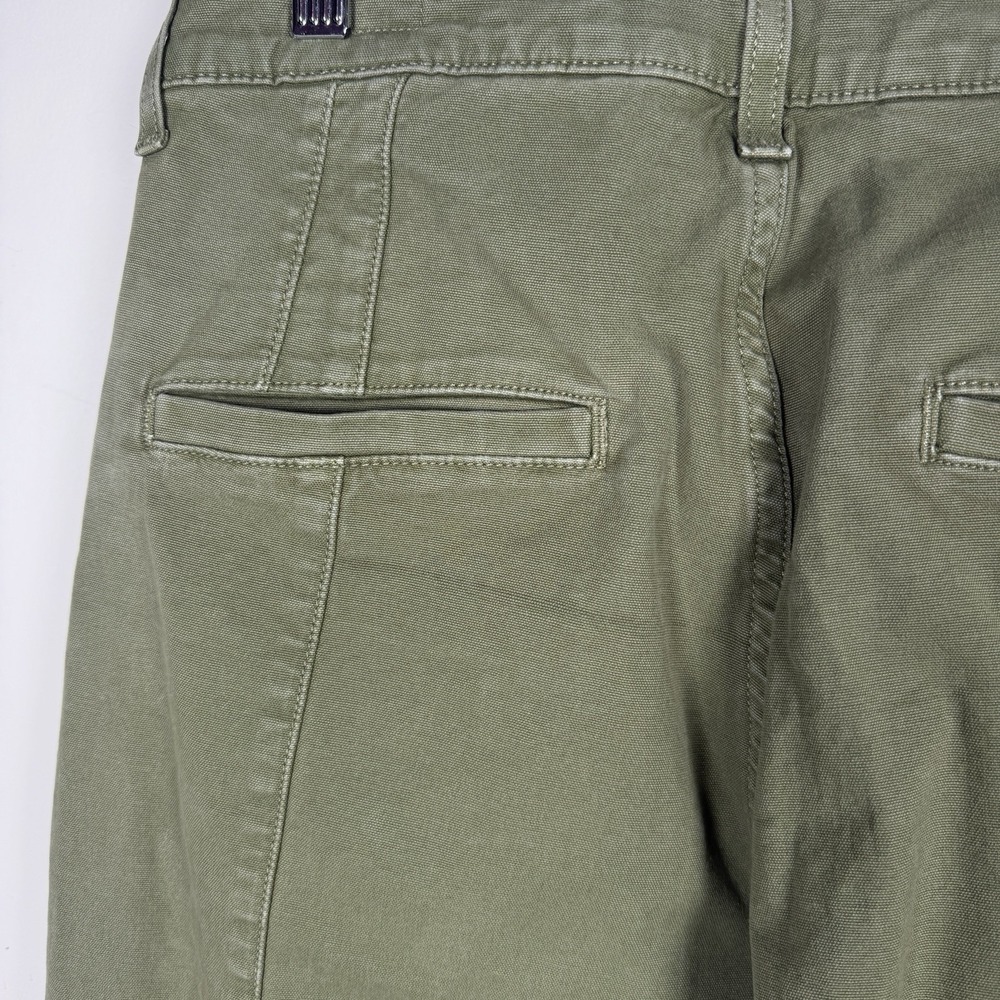 AYR Size 27 The Recess Olive Green Wide Leg High Rise Front Seam Canvas Pants - Picture 9 of 14